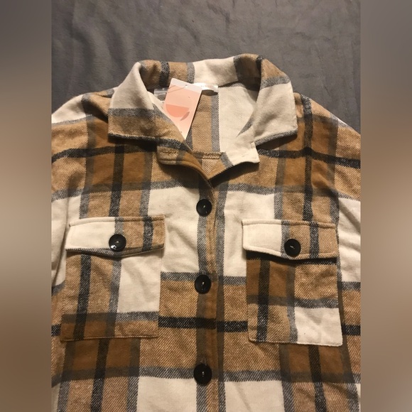 NWT Long Length Cotton Flannel Shacket - Picture 16 of 16